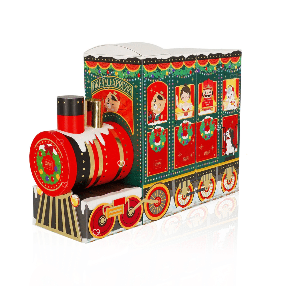 calendrier de l'avent Legami 2025 contenant des accessoires papeterie; stylos; porte-clefs pour enfant, petite fille et garcon