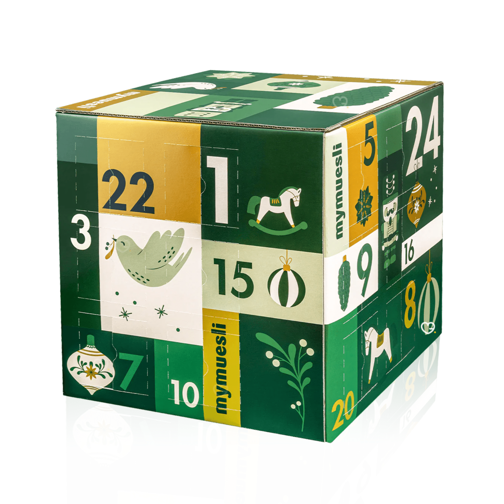 Calendrier de l’Avent mymuesli 2025 Spécial Porridge avec 24 porridges bio variés dont 18 exclusifs et bons cadeaux, idéal pour adulte gourmand.
