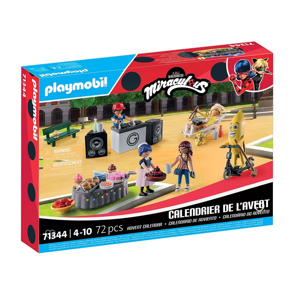 Calendrier de l'Avent Playmobil Miraculous - set 71344 contenant figurines thème pique nique paris