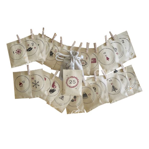 Calendrier de l'Avent original avec des graines à planter ou semer