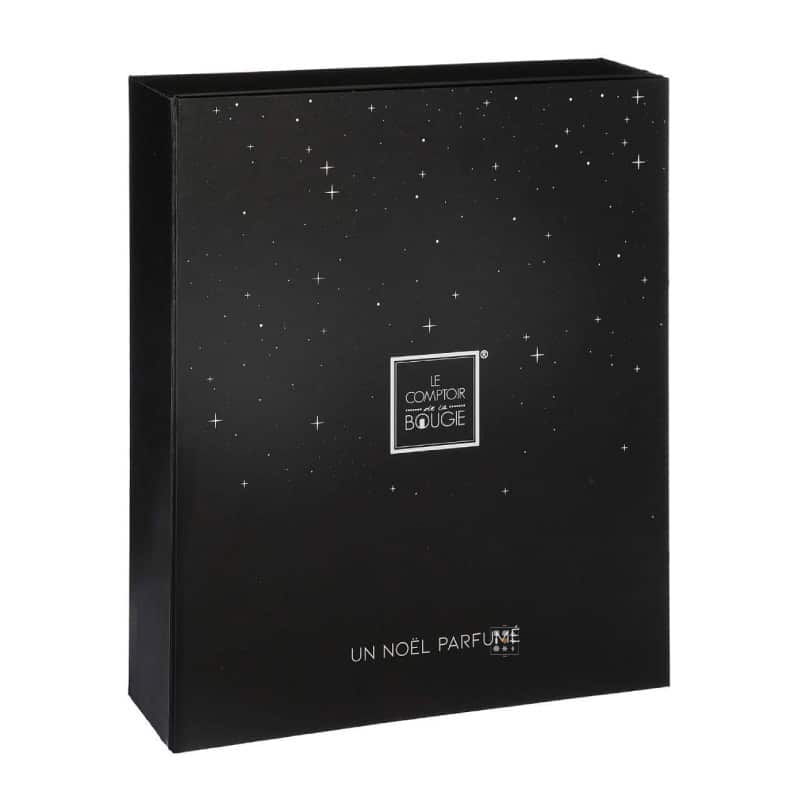 coffret noir Calendrier de l'avent bougies 2024 Atmosphera