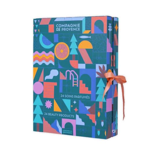 Coffret beauté soin Calendrier de l'Avent Compagnie de provence 2024 contenant 24 produits soins visage et corps