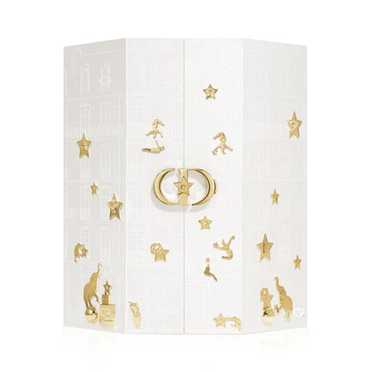 Calendrier de l’Avent Dior 2025 en coffret luxueux avec 24 miniatures exclusives : parfums, maquillage, soins et bougie parfumée pour amateurs de beauté haut de gamme et femme