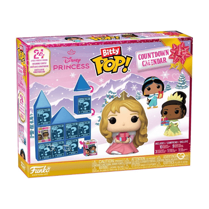 Le calendrier de l’avent Funko Disney Princess 2025 Bitty Pop avec 24 figurines Disney princesses à collectionner (Jasmine, Tania, Elsa..)