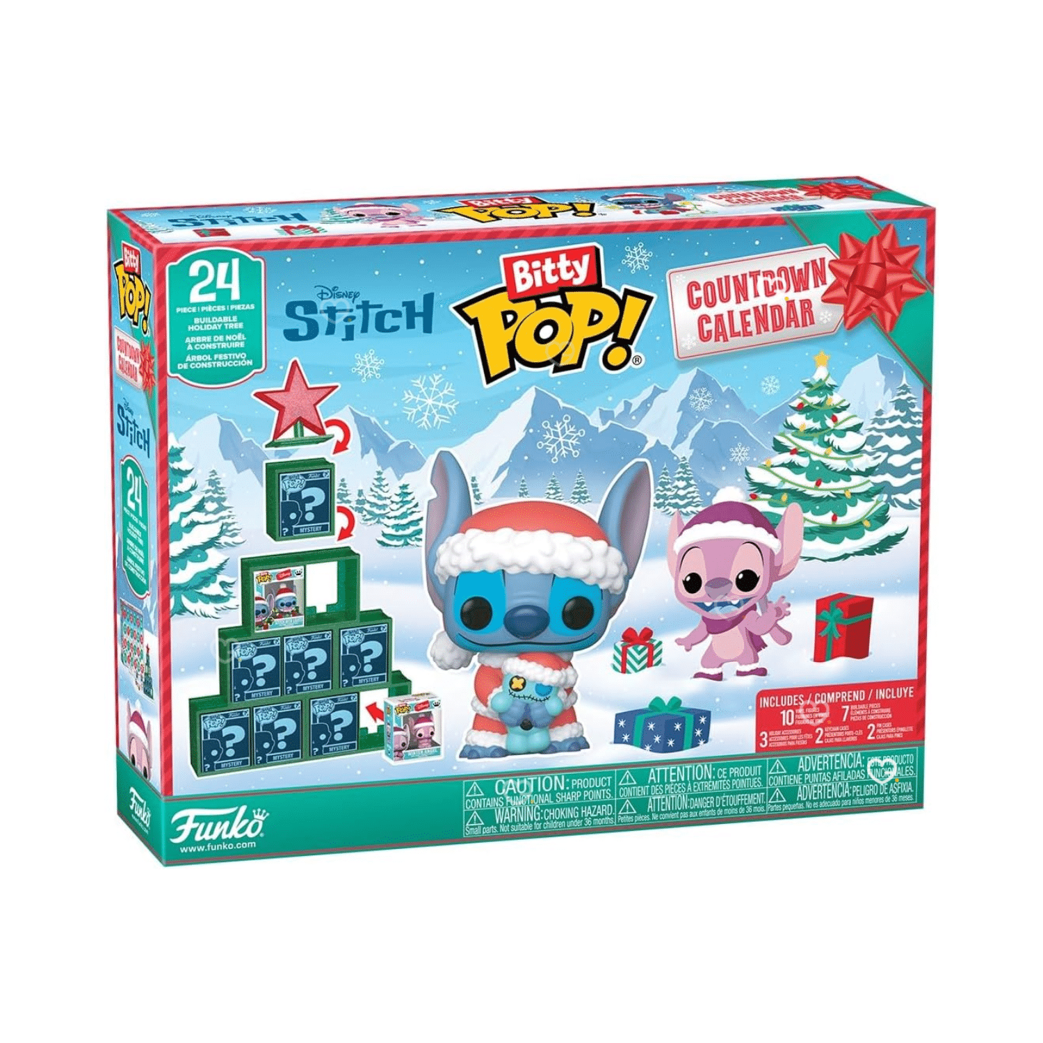 Calendrier de l’Avent Funko POP Stitch 2025, contenant des figurines Bitty pop sur le thème de Lilo et Stitch