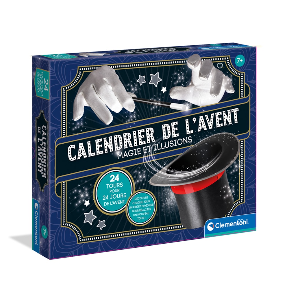 calendrier de l'avent magie 2024 clementoni jouet pour enfant tours de magicien