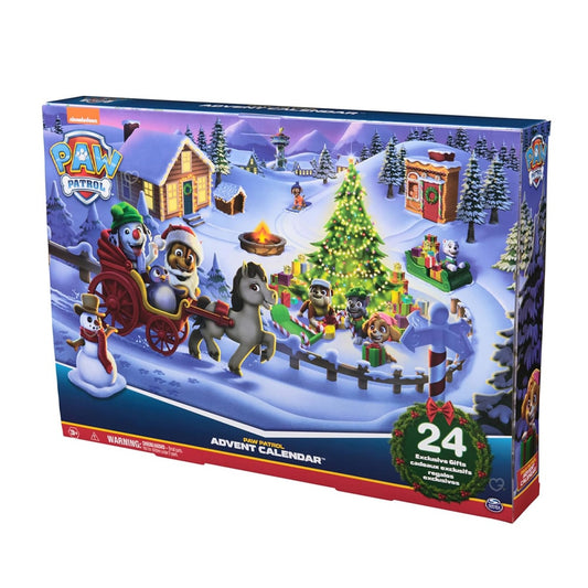 Calendrier de l'avent Pat Patrouille 2024 (Paw Patrol) avec chien préféré et accessoires pour enfant fille garcon dès 3 ans