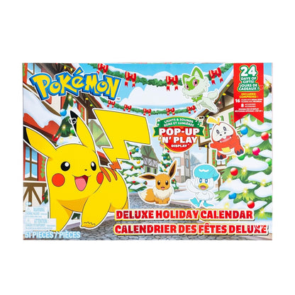 Calendrier de l'avent Pokemon Happy Holidays 2024 version deluxe avec figurines et décor pop-up