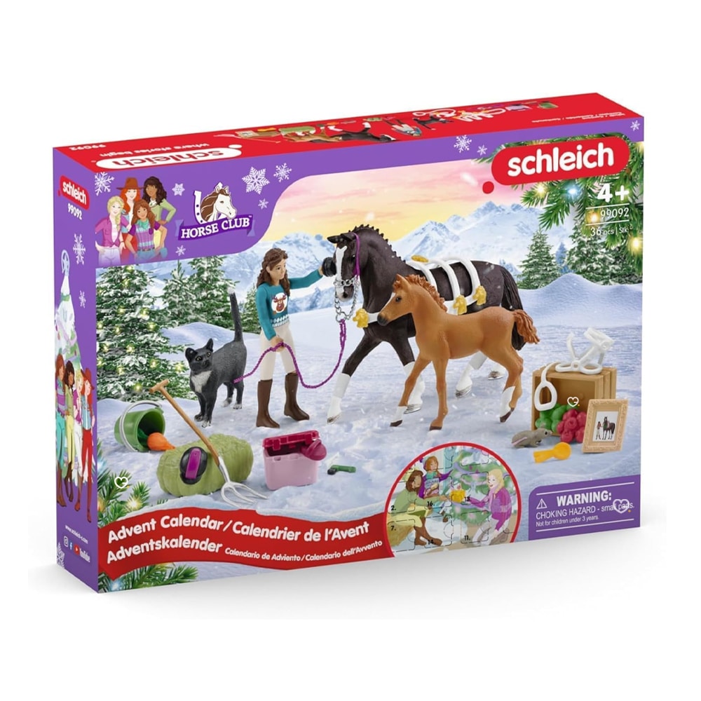 Calendrier de l'avent schleich Horse Club 2024 contenant 24 jouets enfant fille thème chevaux