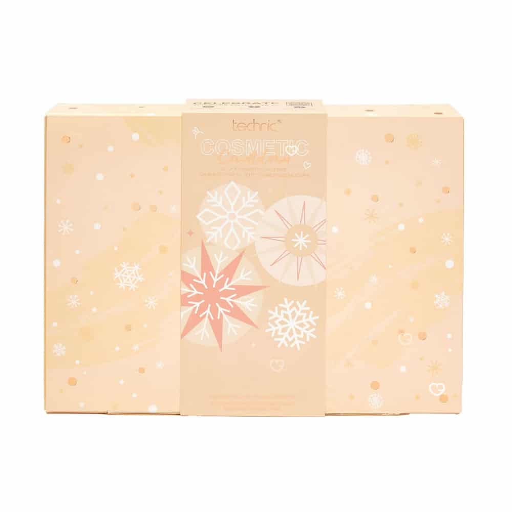 Calendrier de l'avent Technic 2024 contenant 24 produits de beauté dédiés au maquillage