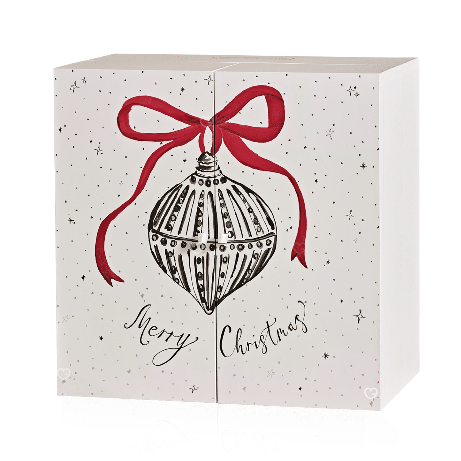 Calendrier de l’Avent The White Company 2025 en coffret blanc élégant avec 25 soins corps, bougies et parfums, idéal décoration cadeau femme